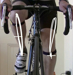 Knee tracking whilst cycling